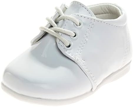 נעלי הליכה של יוסמו תינוקות - ילדים בנים צעד ראשון נעלי שמלה רשמיות - פטנט לופר אוקספורד אוכף שלל דרבי טבילה תחרה