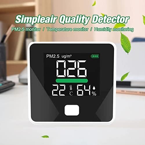 Quul PM2.5 גלאי איכות אוויר גלאי טמפרטורה לחות מד גז צג גז LCD מדחום אבק מדחום רב-פונקציונלי