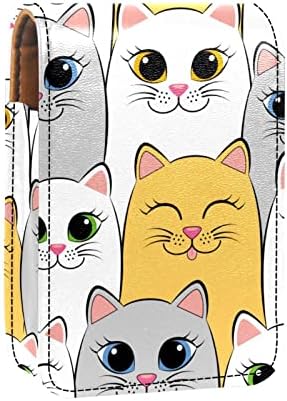 חמוד חתולים מיני איפור ארנק שפתון מחזיק אחסון תיק שפתון שפתיים פאוץ שקיות עבור נשים בנות