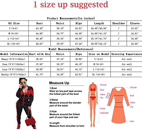 בלוק צבע לנשים טינודו 2 חלקים תלבושות תלבושות של שרוול ארוך ז'קט קדמי ז'קט עליון קדמי.