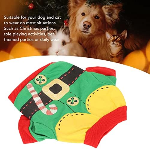סוודר חג המולד של כלב, חולצת חג מולד כלבים ידידותית לעור לחג המולד לצ'יוואווה XS