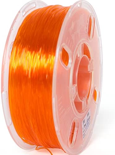 הדפסת מהירות גבוהה מהירה 95A TPU גמיש נימה מדפסת תלת מימדית, 1.75 ממ 1 קג סליל, כתום שקוף