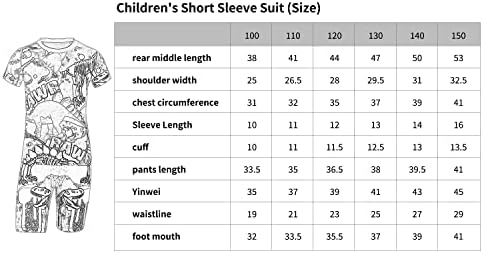 Weimostar's Kid's Crewneck חולצה מזדמנת תלת מימד הדפס שרוול קצר ילדים טי ומכנסי מכנסיים קצרים לבנים ולבנות