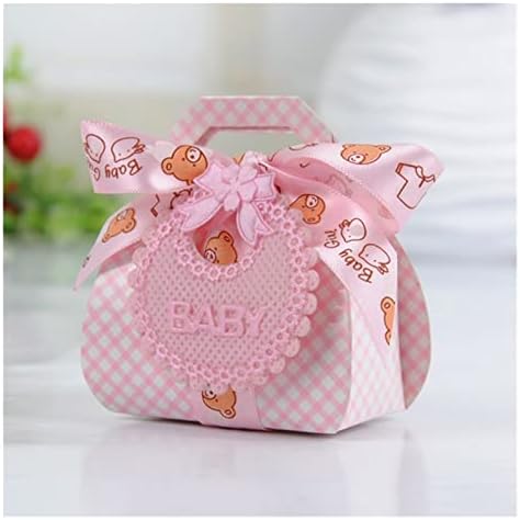 אומן אמון 12 יחידות/צורת דוב מגרש נייר נייר נייר מתנה לחתונה טבילה של מסיבת מקלחת לתינוקות קופסאות קופסאות עדינות קופסת ממתקים עם תגיות
