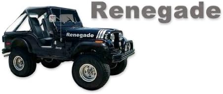 החלפת גרפיקס של פיניקס לשנים 1970-1995 ג'יפ Renegade CJ5 CJ7 YJ מדבקות ופסים ערכת - שחור
