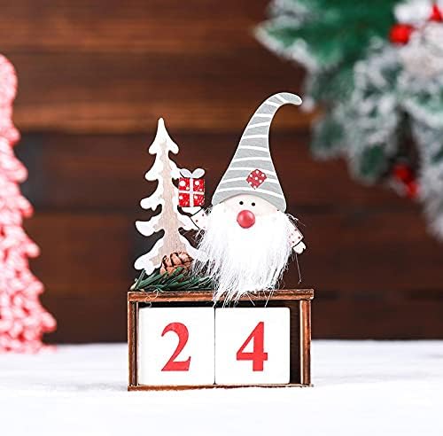 את חג המולד עץ אצטרובל זקן לוח שנה מעוטר עם עץ עשה זאת בעצמך חג המולד ספירה לאחור לוח שנה אפור כובע סגנון
