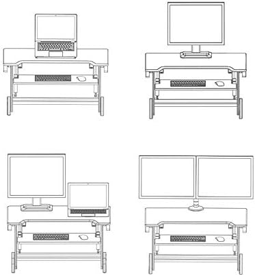 שולחן עבודה,גובה מתכוונן צג מעמד מעלית מחשב שולחן מחשב משכים מסך שיפור שולחן עבודה מעלית תצוגת הרכבה-י