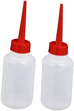 150 מיליליטר בקבוק שמן לסחוט מקור ישר פלסטיק שקוף עם כובע אדום 2 יחידות (חדש לון0167 150 מיליליטר פלסטיק בהשתתפות לסחוט מקור ישר יעילות