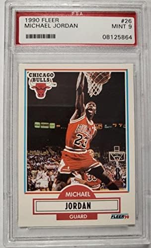 1990 FLER NBA מייקל ג'ורדן שיקגו בולס כרטיס מס '26 PSA 9 מנטה - כרטיסי כדורסל לא חתומים