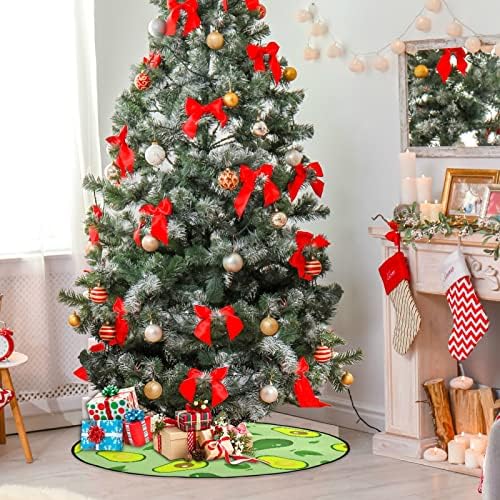 מחצלת עץ עץ עץ חג המולד של שיגואה מחצלת עץ עגולה לעיצוב חג המולד קישוט חג חגיגי, קוטר 28.3 אינץ '