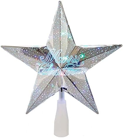 קורט ס. אדלר קורט אדלר 18 אור 18 אינץ 'הבהוב RGB להבהב חג ​​מולד שמח כוכב עץ טופר טופר, מולטי, AD2401
