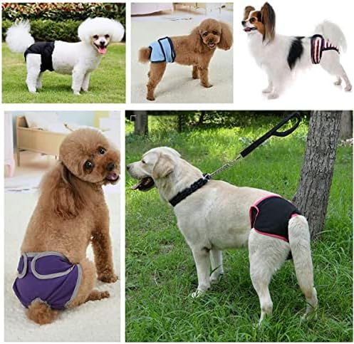 OCSOSO חיתולי כלבים רחיצים של OCSOSO מכנסי כלבים עמידים, חיתולי גורים, מתאימים לחיתולי כלבים נקבה/זכר,