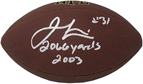 ג'מאל לואיס החתום על ווילסון סופר אחיזה בגודל מלא כדורגל NFL w/2,066 YDS 2003 - כדורגל חתימה
