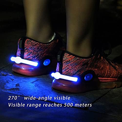 אורות נעליים להגברת הראות ובטיחות בחושך - טעינה עמיד למים לא קל ליפול אורות ריצה בלילה לריצה, ריצה, הליכה, ספינינג או רכיבה על אופניים