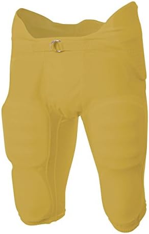א4 בגדי ספורט נוער 4 מכנסי כדורגל צהובים ללא זבוב, רפידות משולבות 7 חלקים