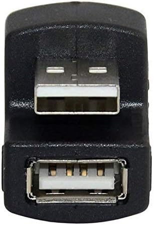 Cy USB 2.0 מתאם הרחבה זכר לנקבה זווית ימין 90 180 מעלות שחור