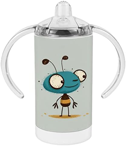 כוס קש בעיצוב קוואי-כוס קש לתינוק חרקים-איור כוס קש