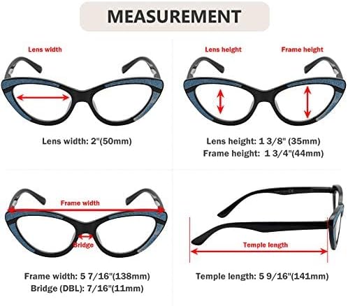 כוורן 4-חבילה חתול-עין עיצוב קריאת משקפיים לנשים קריאה-שיק גבירותיי קוראי