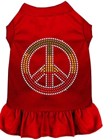 מוצרי חיות מחמד של מיראז '57-19 xxxlrd אדום ריינסטון ראסטה שמלה לשלום, 3x-Garge