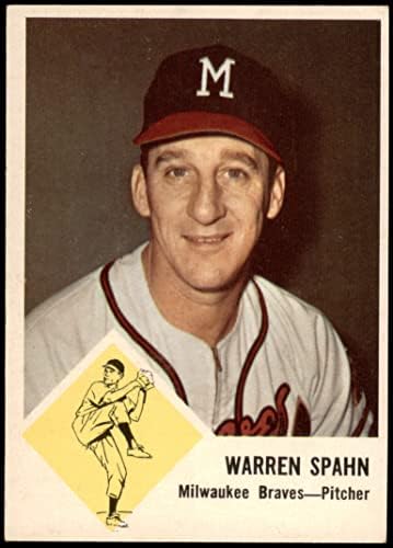 1963 Fleer 45 Warren Spahn Milwaukee Braves Ex Braves