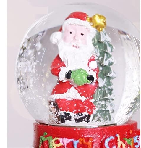 Bzgknul חג המולד סנטה שלג גלובוס כדורי מים יצירות דקורטיביות חג המולד זוהר מיני שלג כיפת שנה חדשה חנות מתנה עיצוב שולחן כתיבה